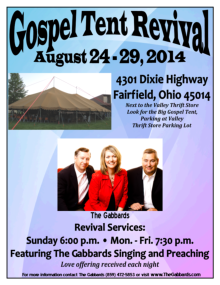 Tent Revival in Fairfield, Ohio